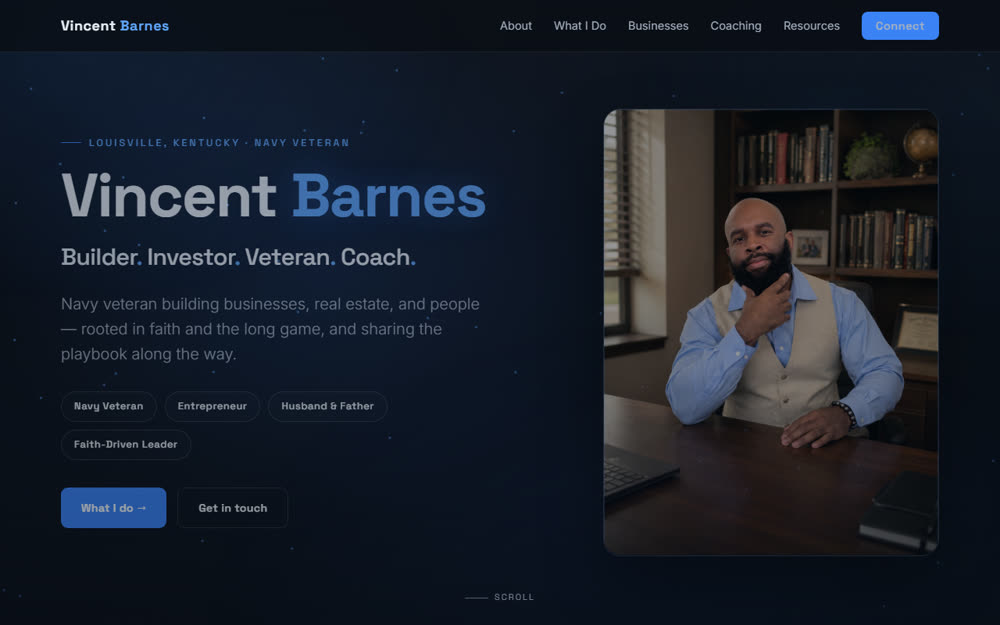 Vincent Barnes — live personal site